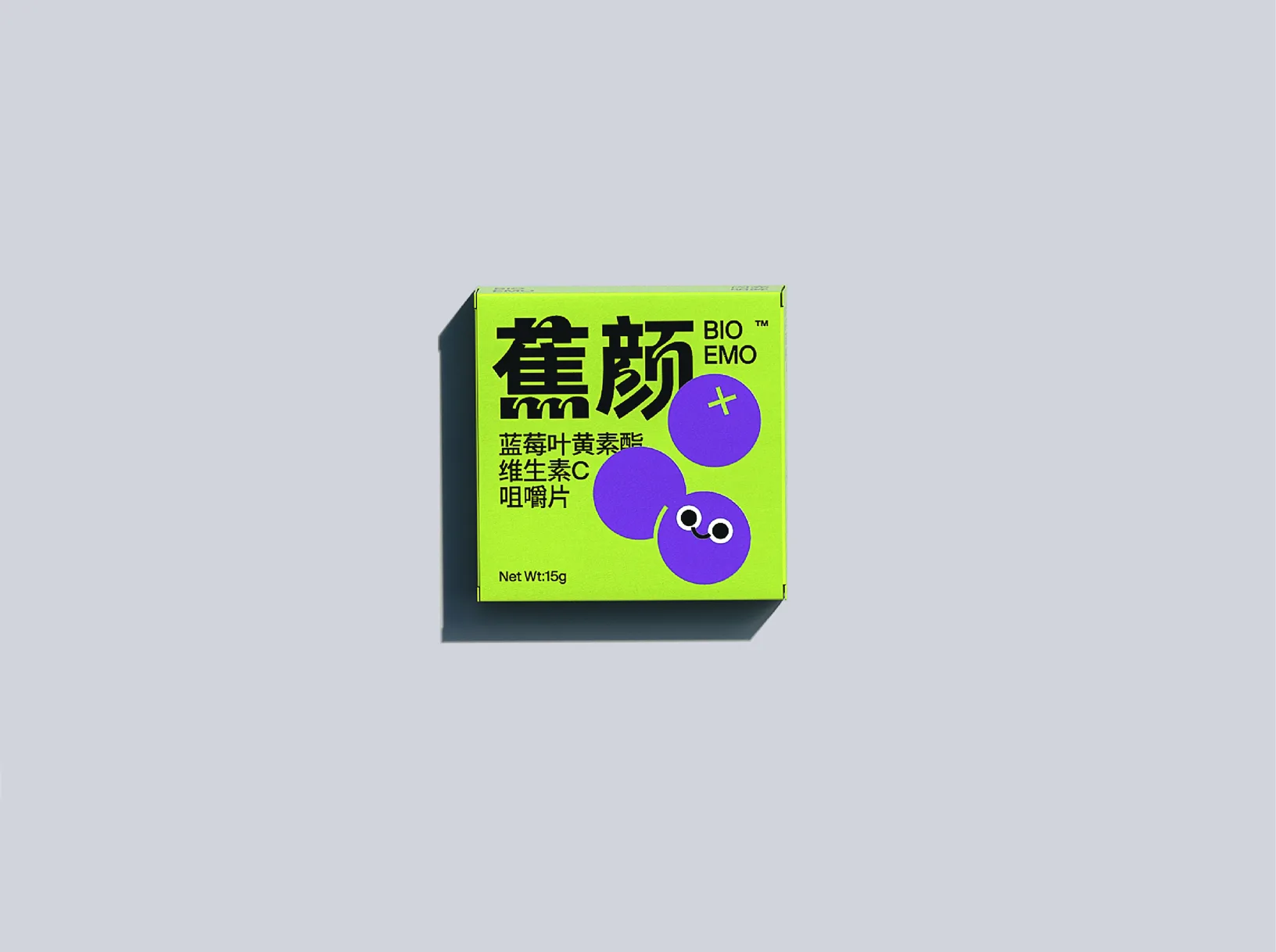 浅灰背景中展示的蕉颜 Bioemo 单款绿色盒装产品
